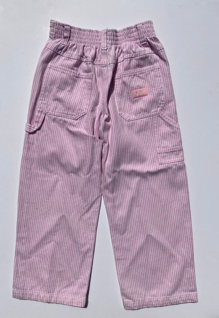 Pink Oshkosh stripe jeans age 5-6y