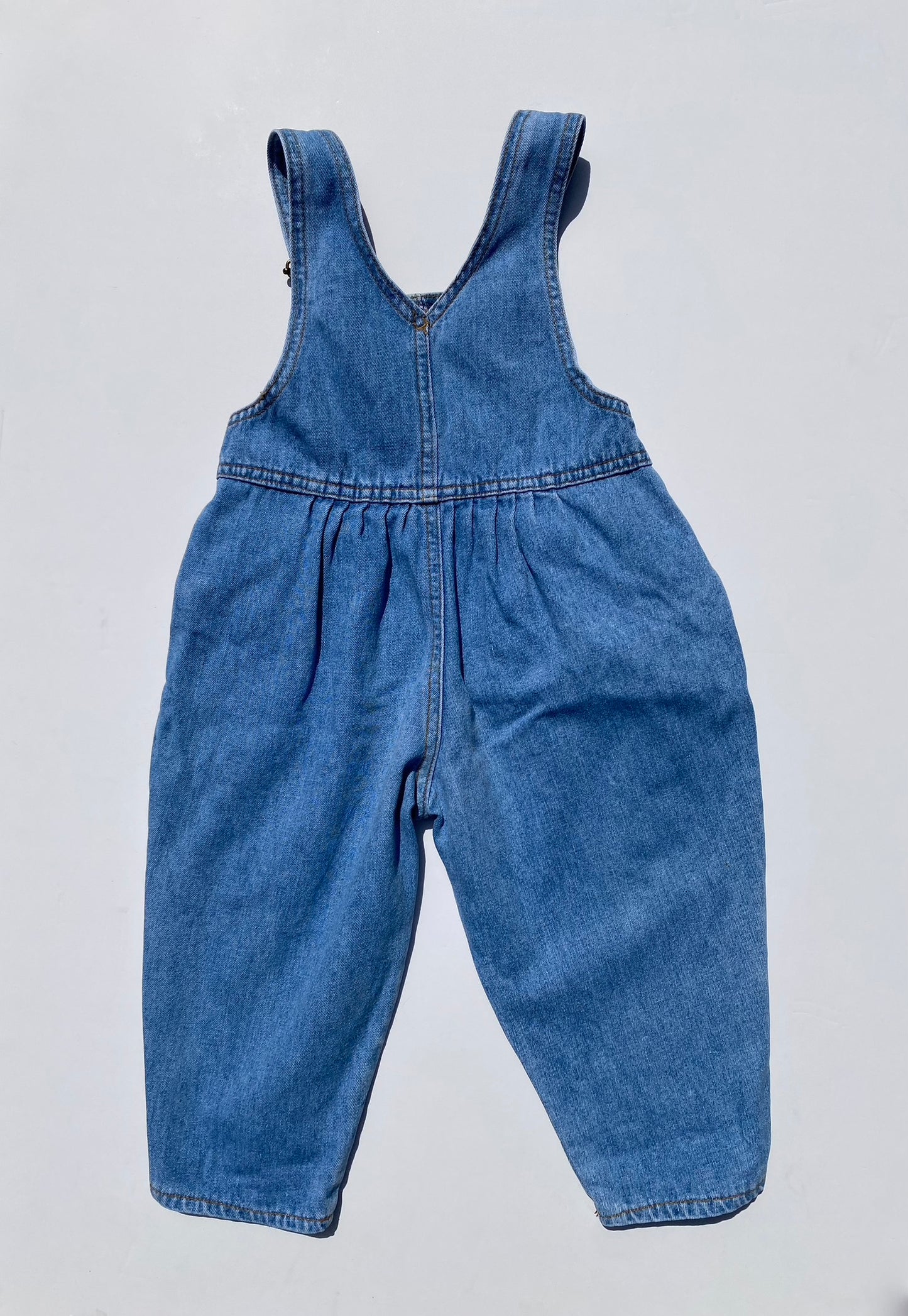 Vintage embroidered denim dungarees age 12-18m