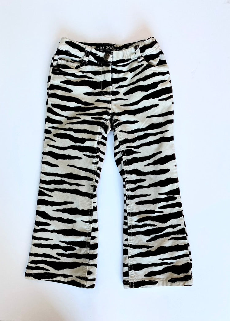Mini Boden zebra flares Age 5Y
