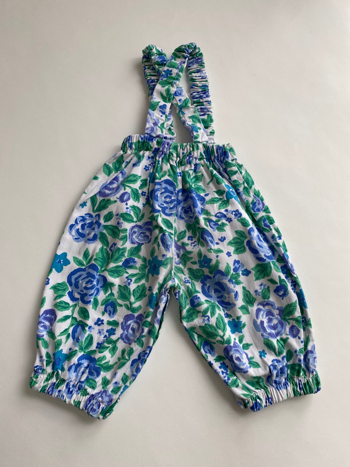 Vintage floral dungaree trousers Age 12-18m