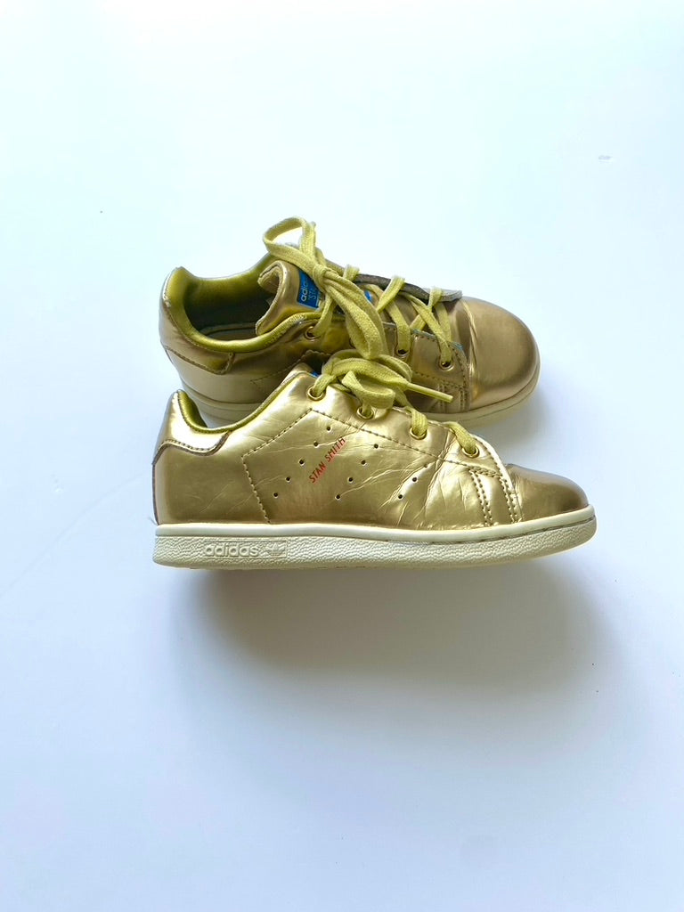 Gold Adidas trainers Size 9