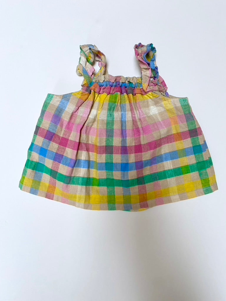 Gingham twinset age 3y