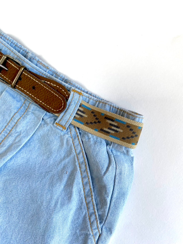 Vintage denim shorts with belt Age 3-4y