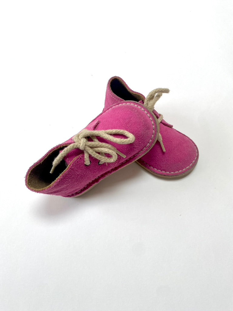 Pink suede desert boots size 7