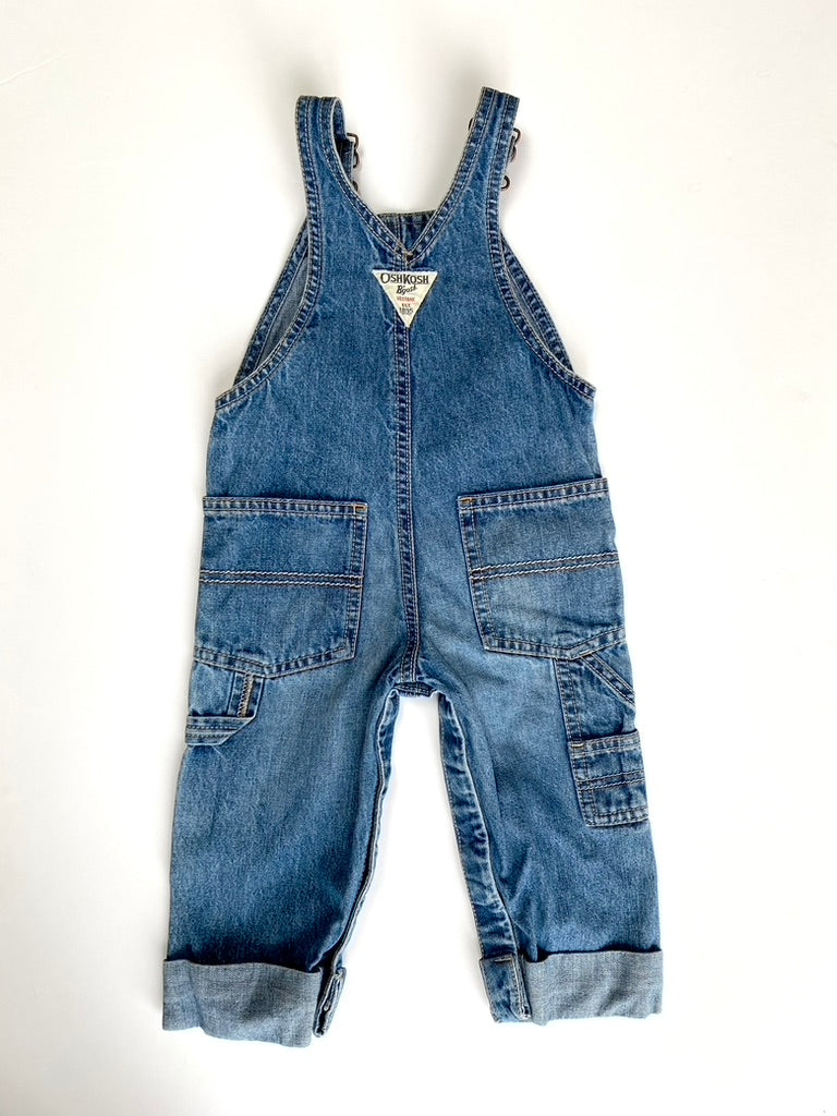 Oshkosh patchwork denim dungarees age 9-12m