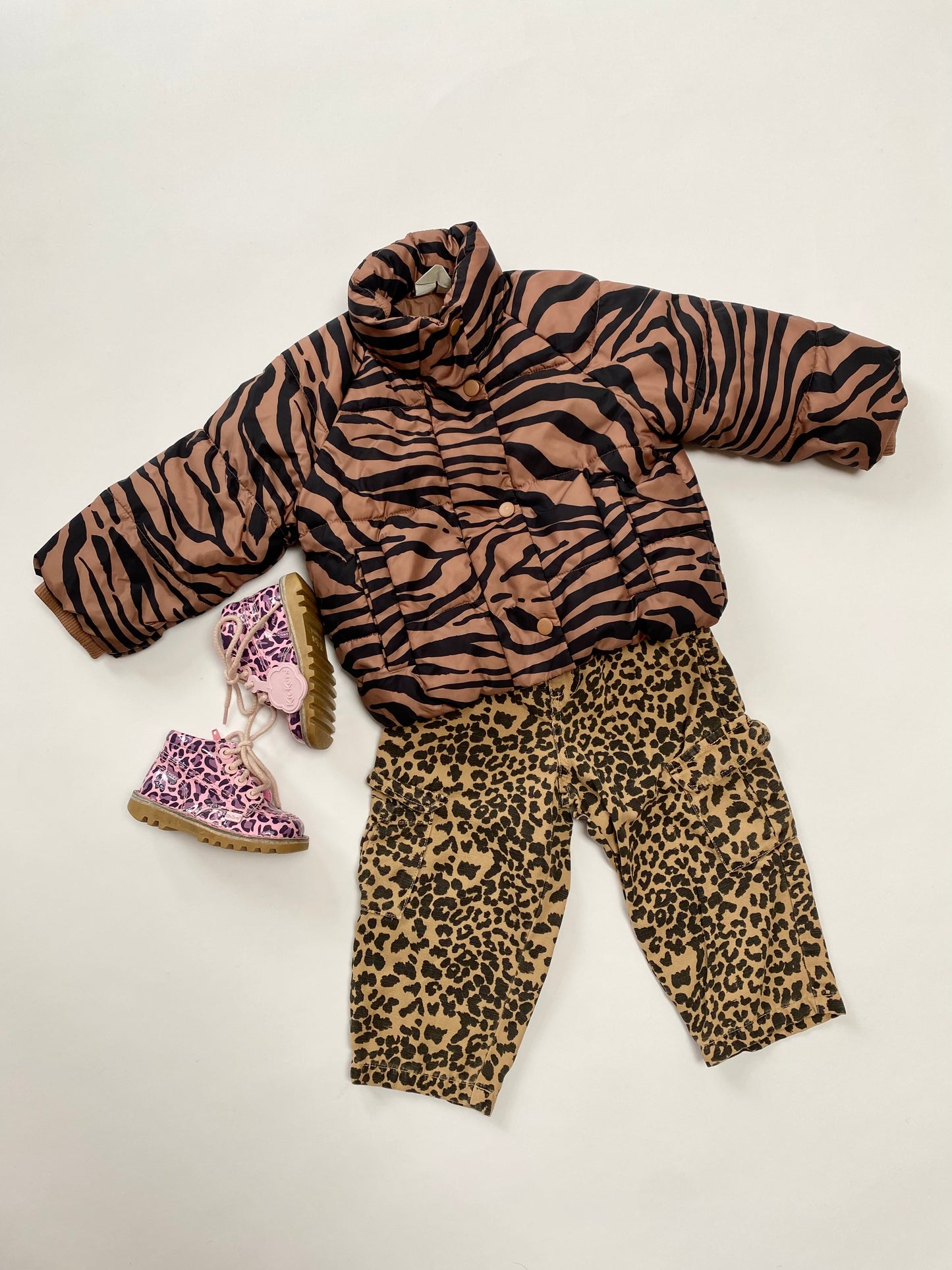 Leopard cargo trousers size 3y