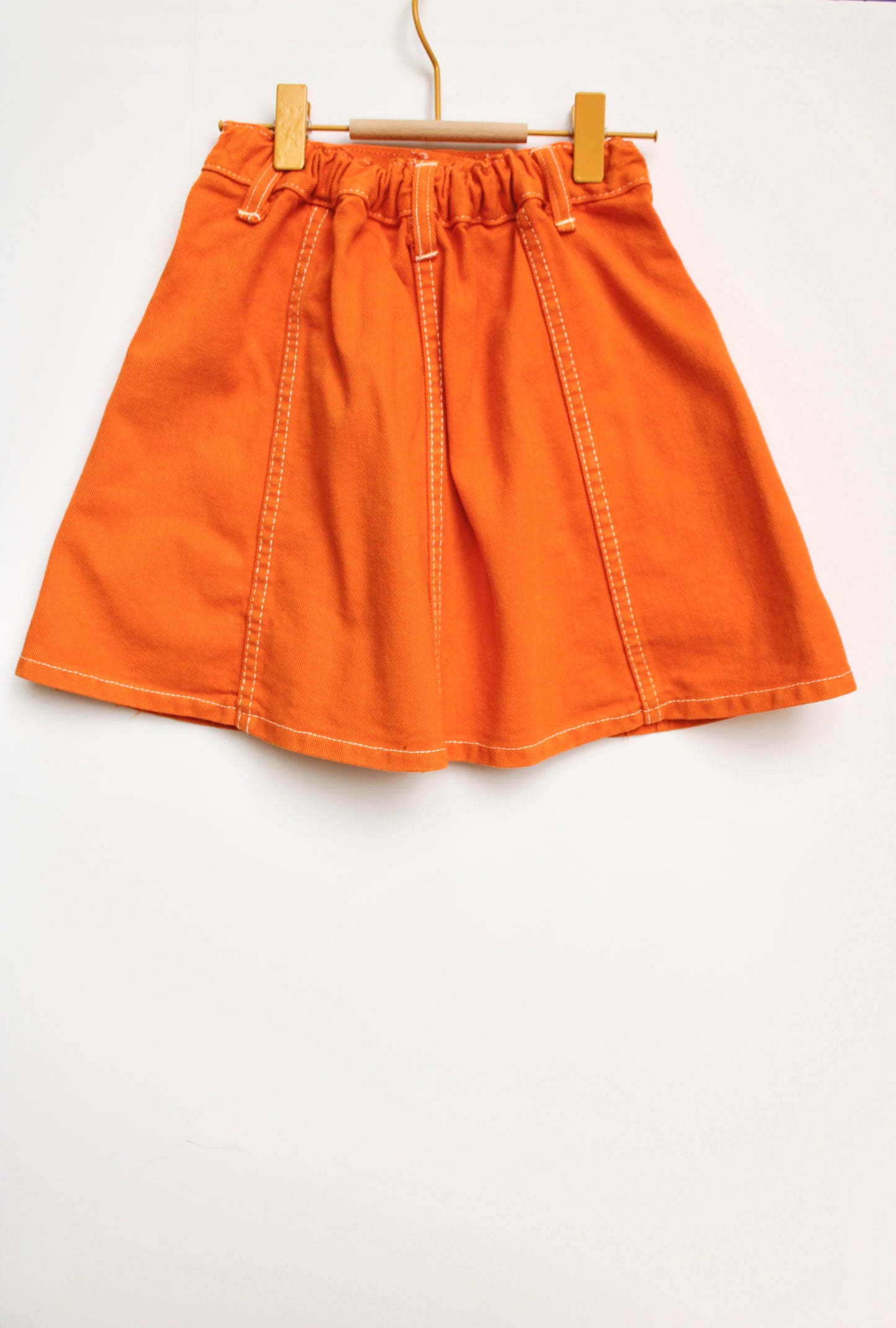 Vintage orange mini skirt Age 7Y