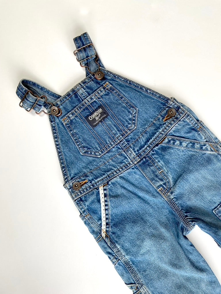 Oshkosh patchwork denim dungarees age 9-12m