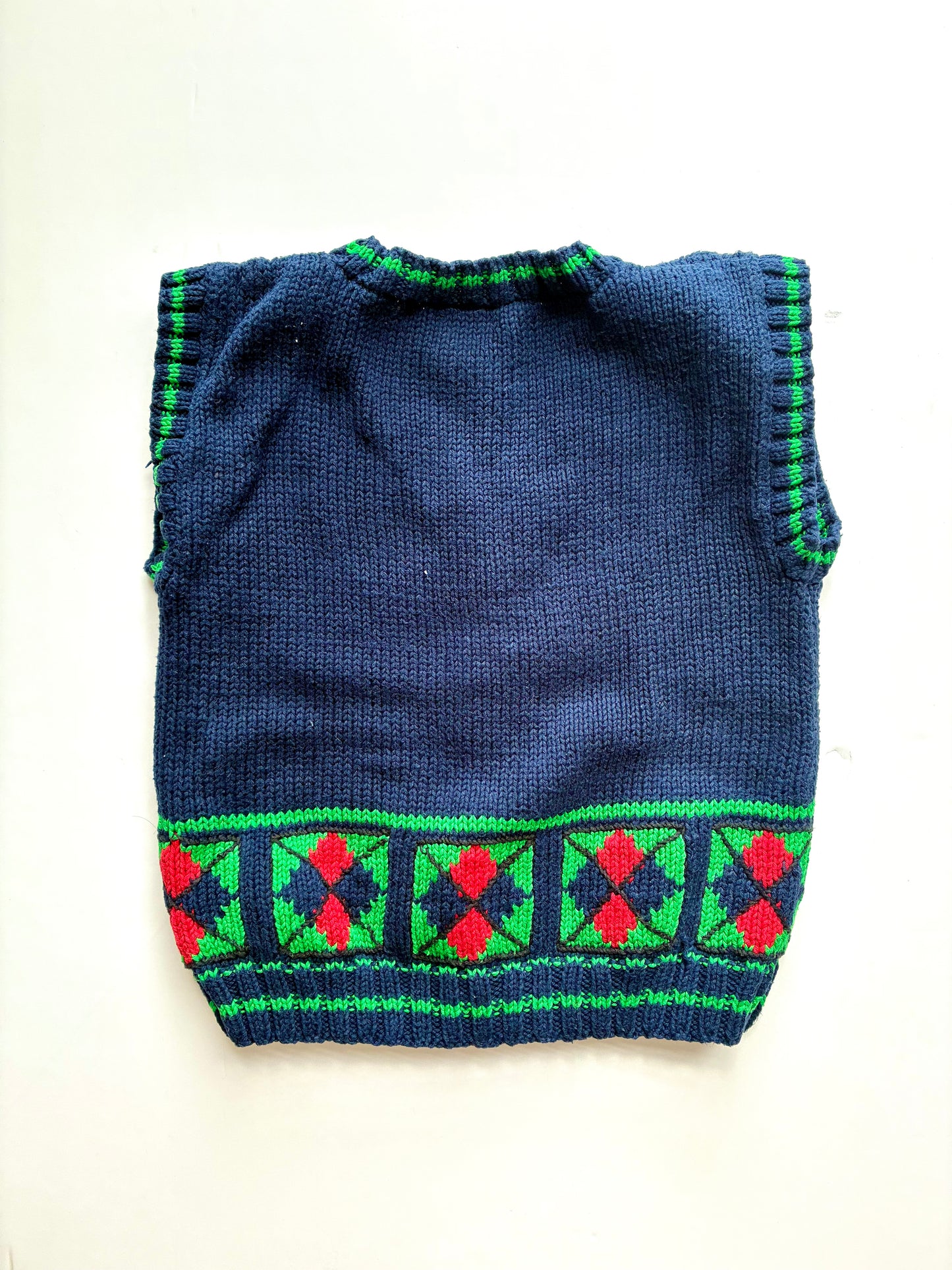 Vintage sleeveless knitted tank Age 4-5