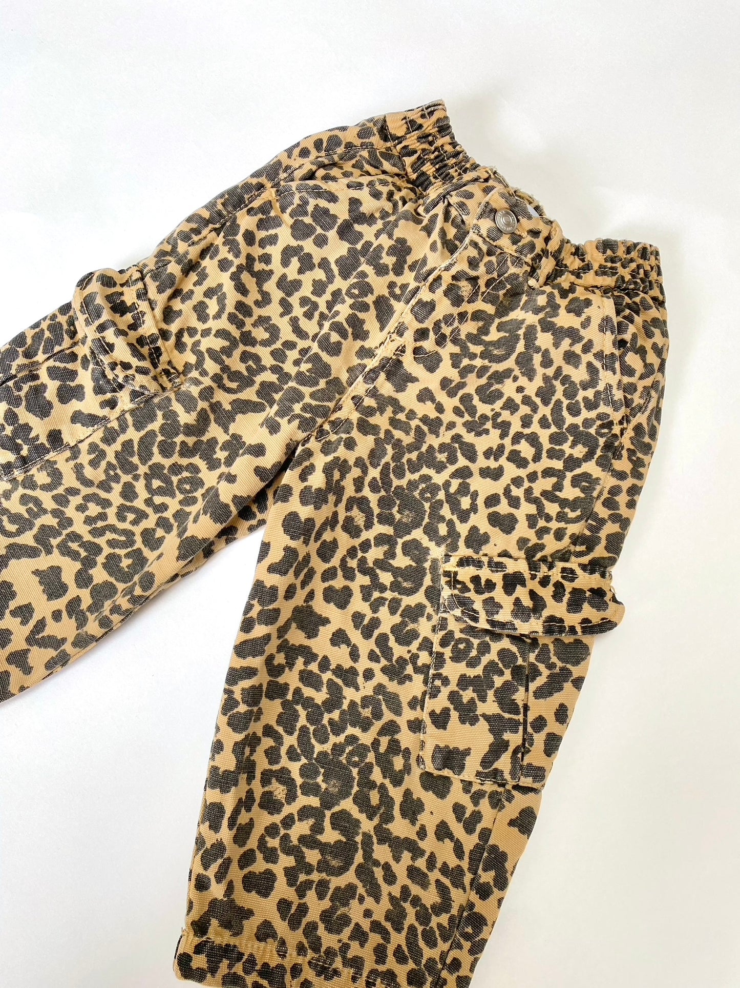 Leopard cargo jeans age 4y