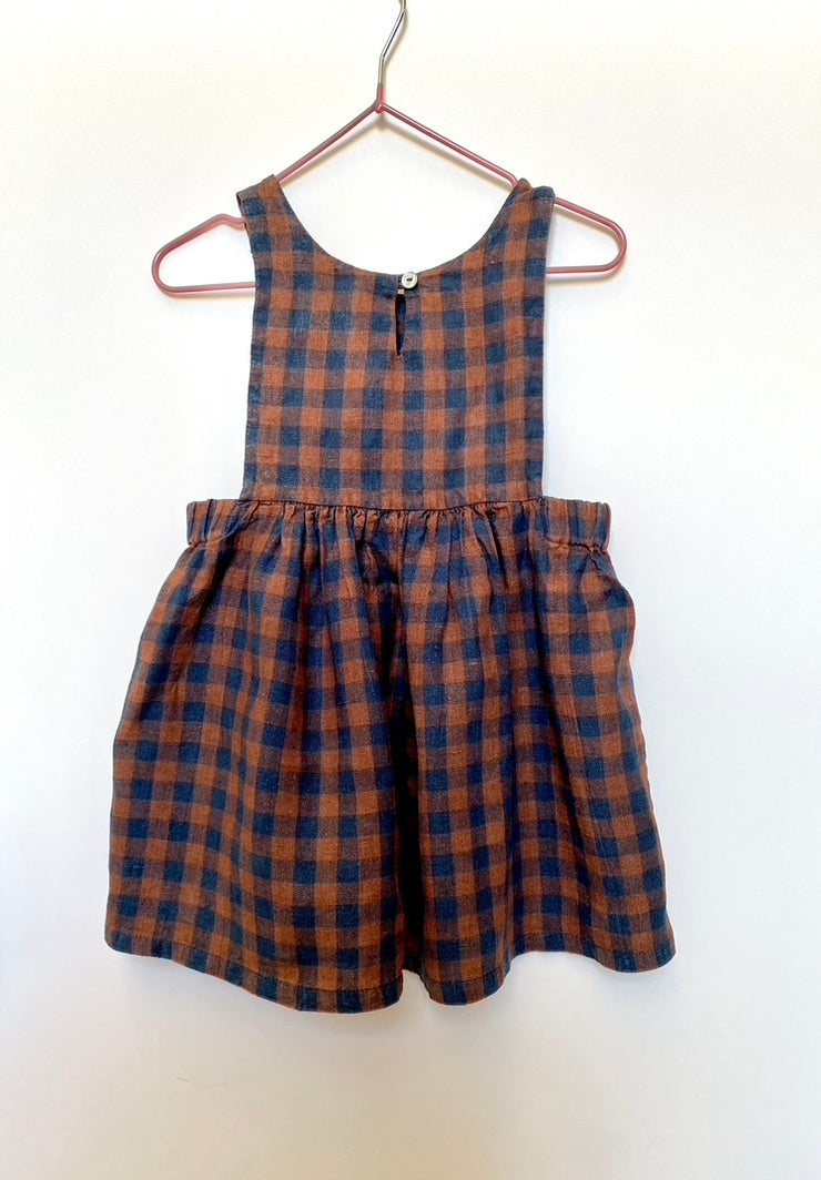 Nellie Quats check pinafore Age 18-24M
