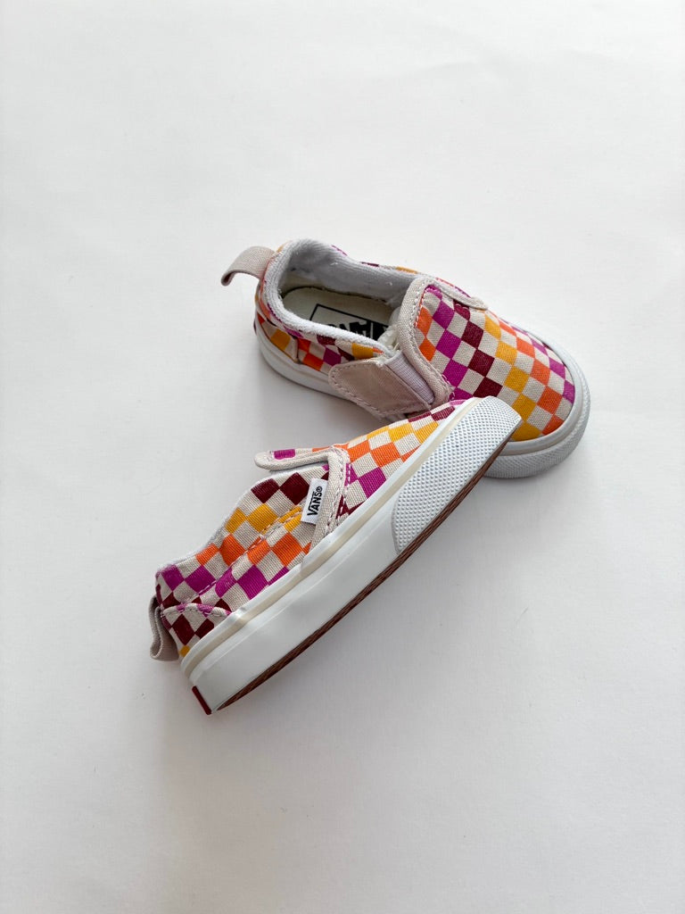 Pink and orange vans size 4