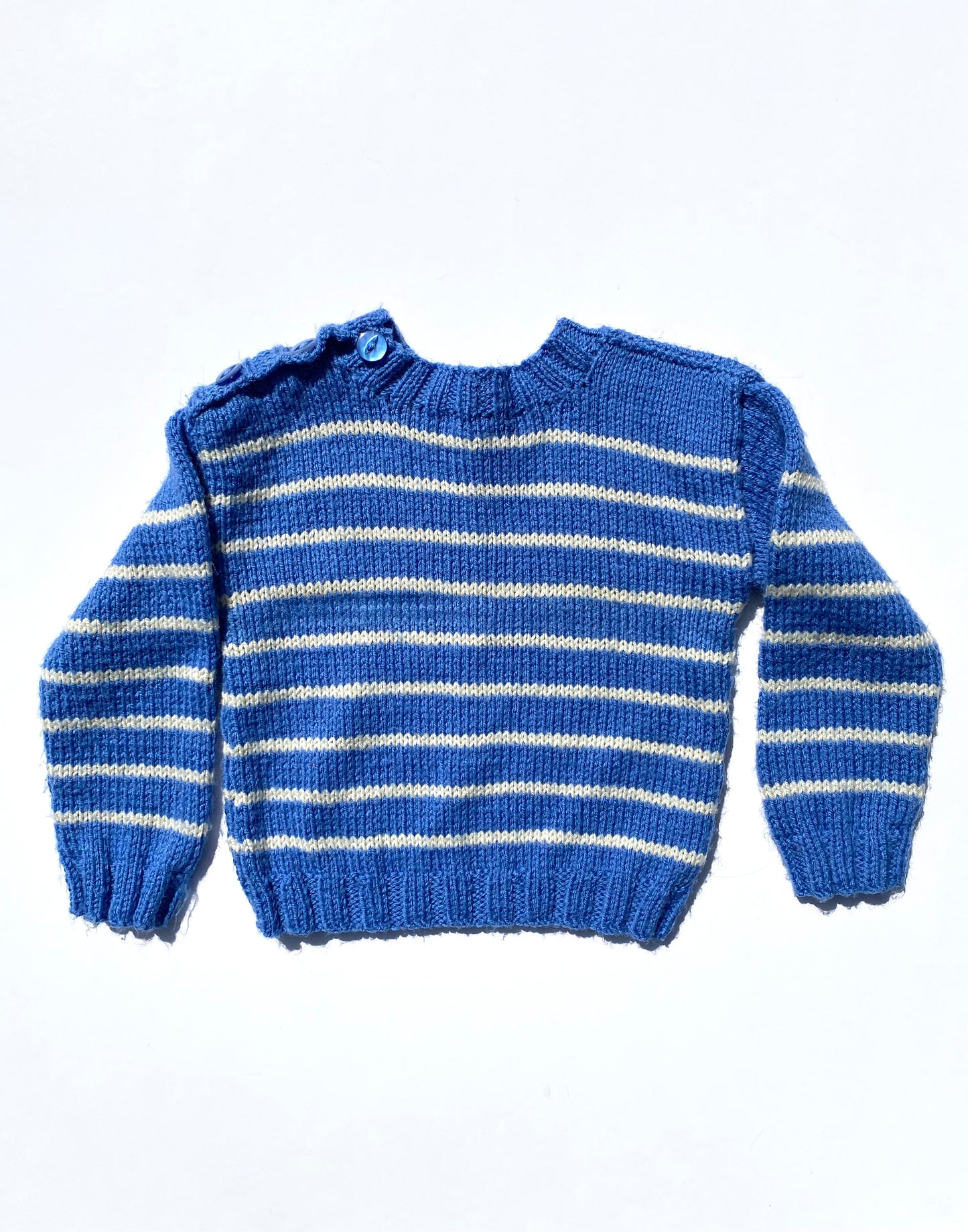 Stripe hand knitted jumper age 18-24m