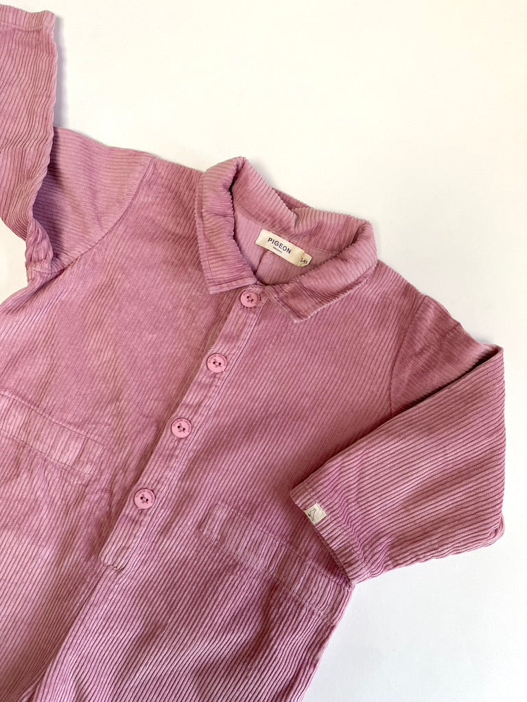 Pigeon Organic pink cord overalls Age 3-4y