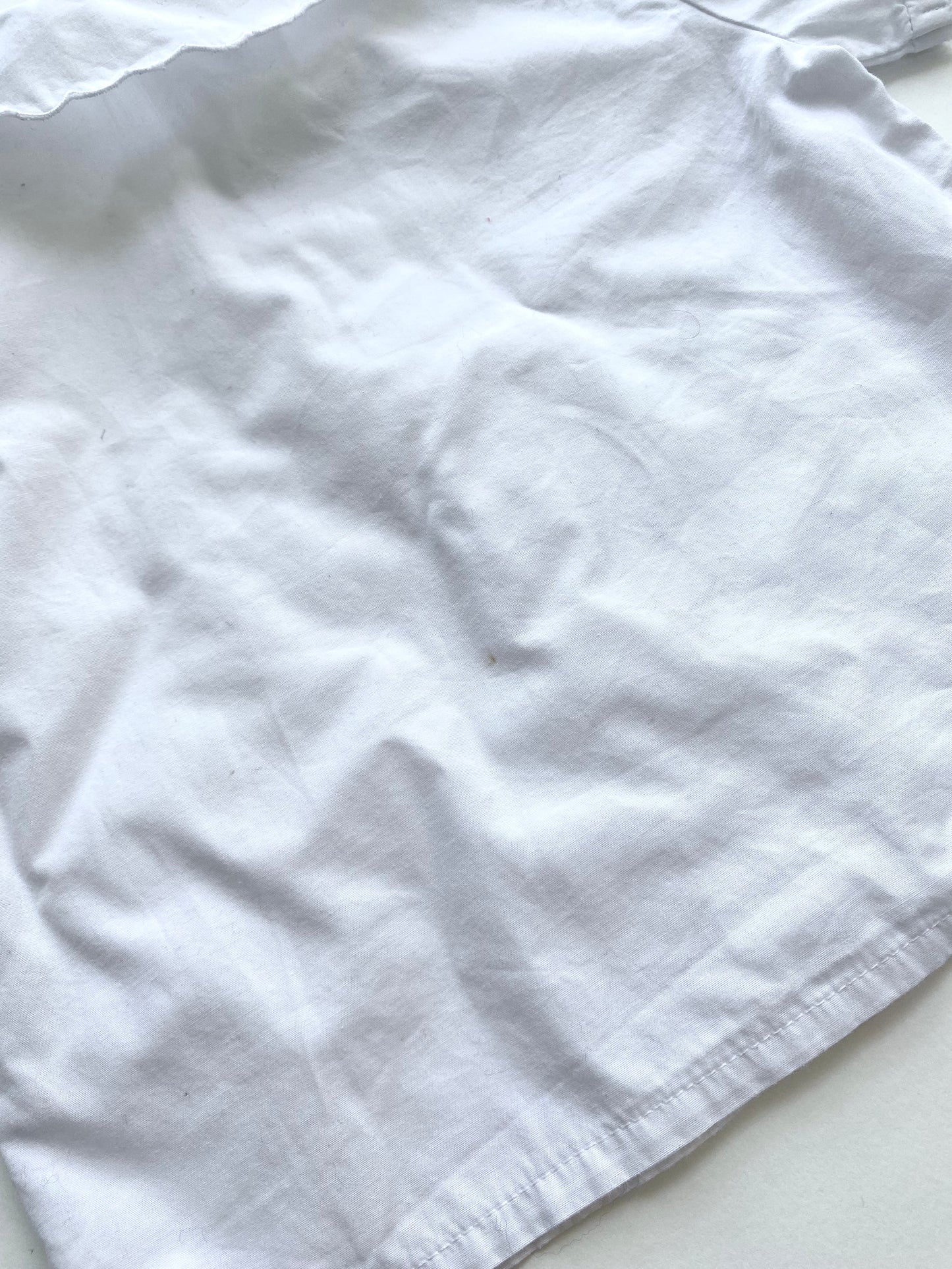 Vintage scallop collar white shirt Age 9-12m