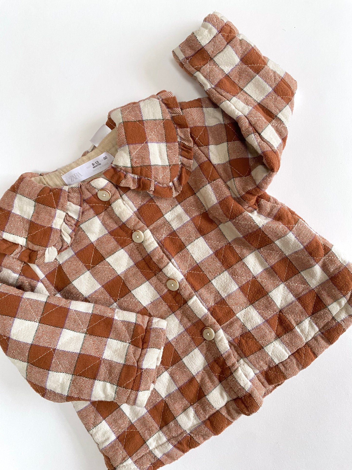 Gingham quilted Jacket Age 9-12M