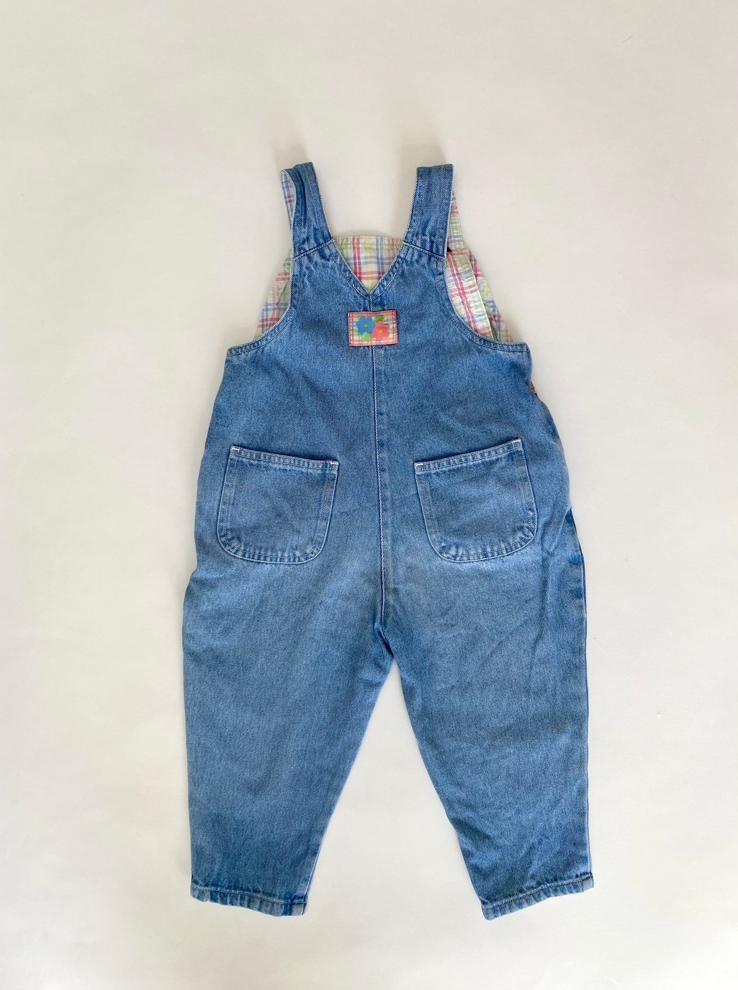 Vintage denim frill dungarees Size 18-24M +