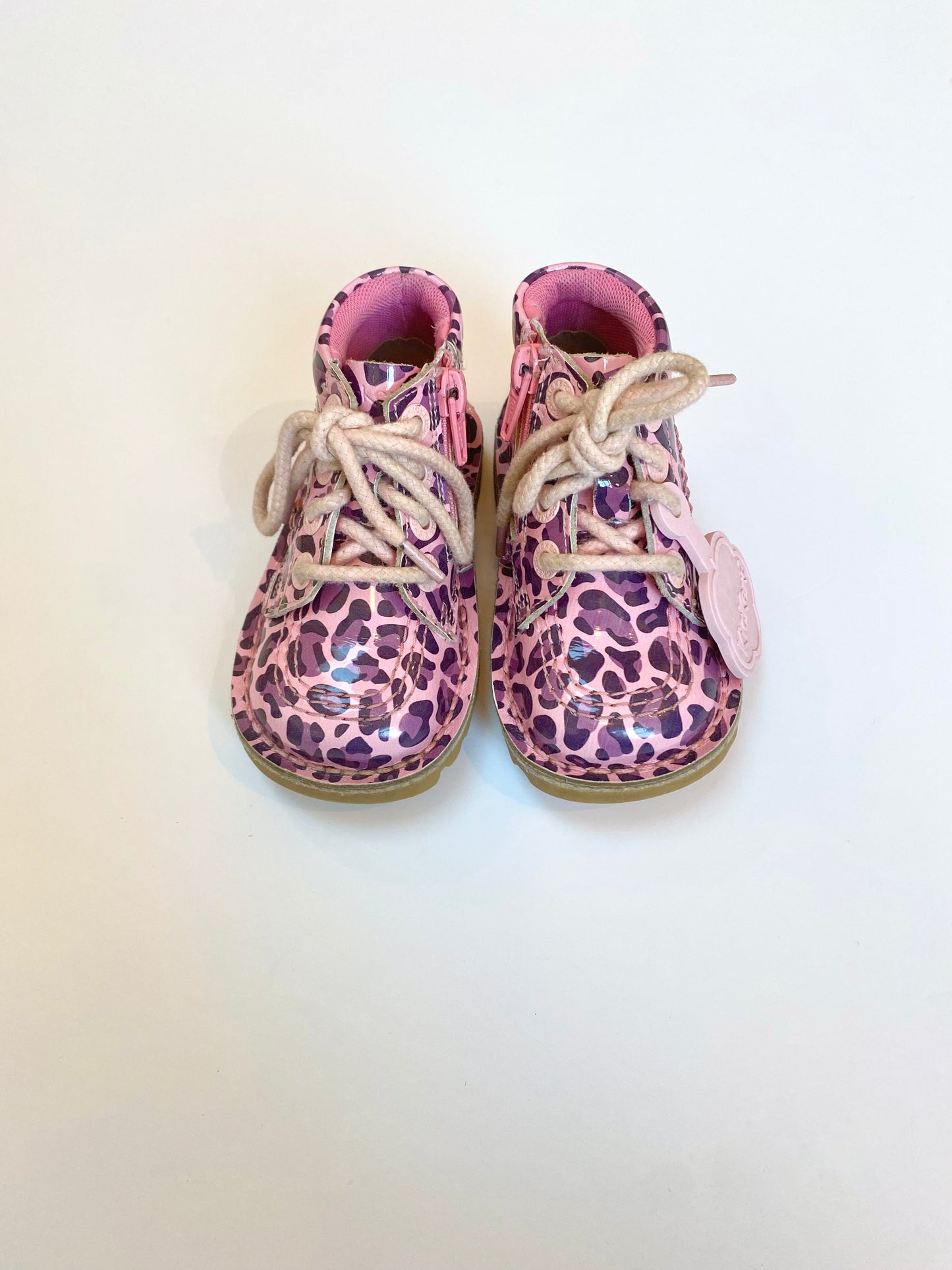 Pink animal print Kickers Size 5