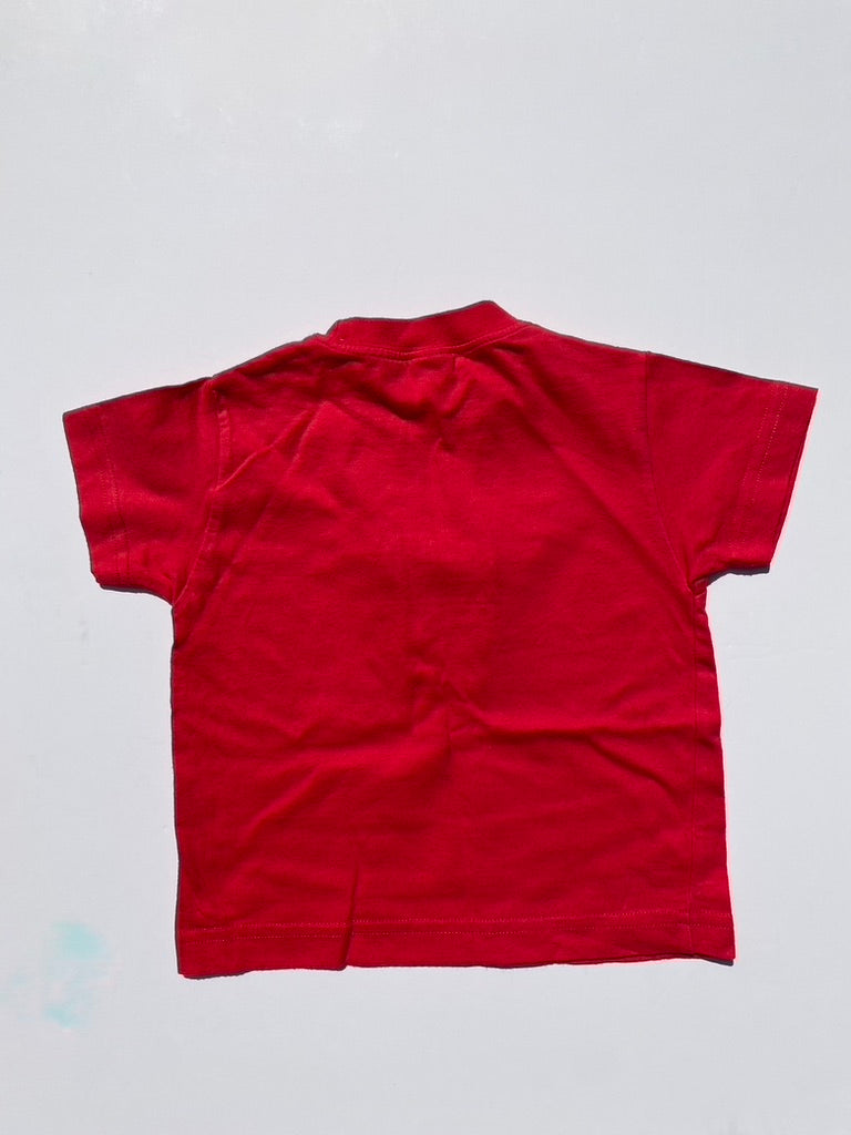 Y2K red sunflower tee age 9-12m