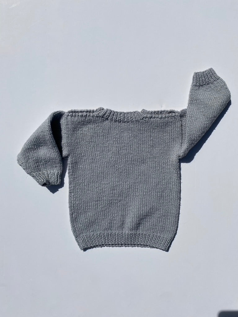 Dinosaur hand knitted jumper Age 6-9m