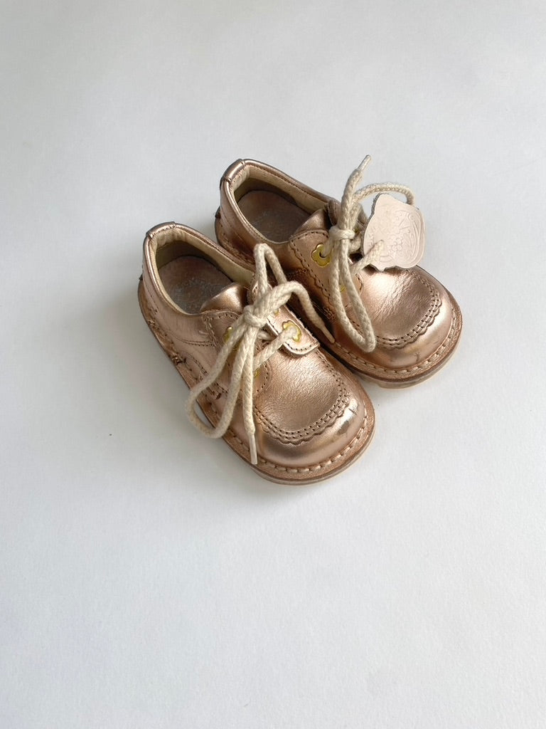 Gold kickers shoes Size 6