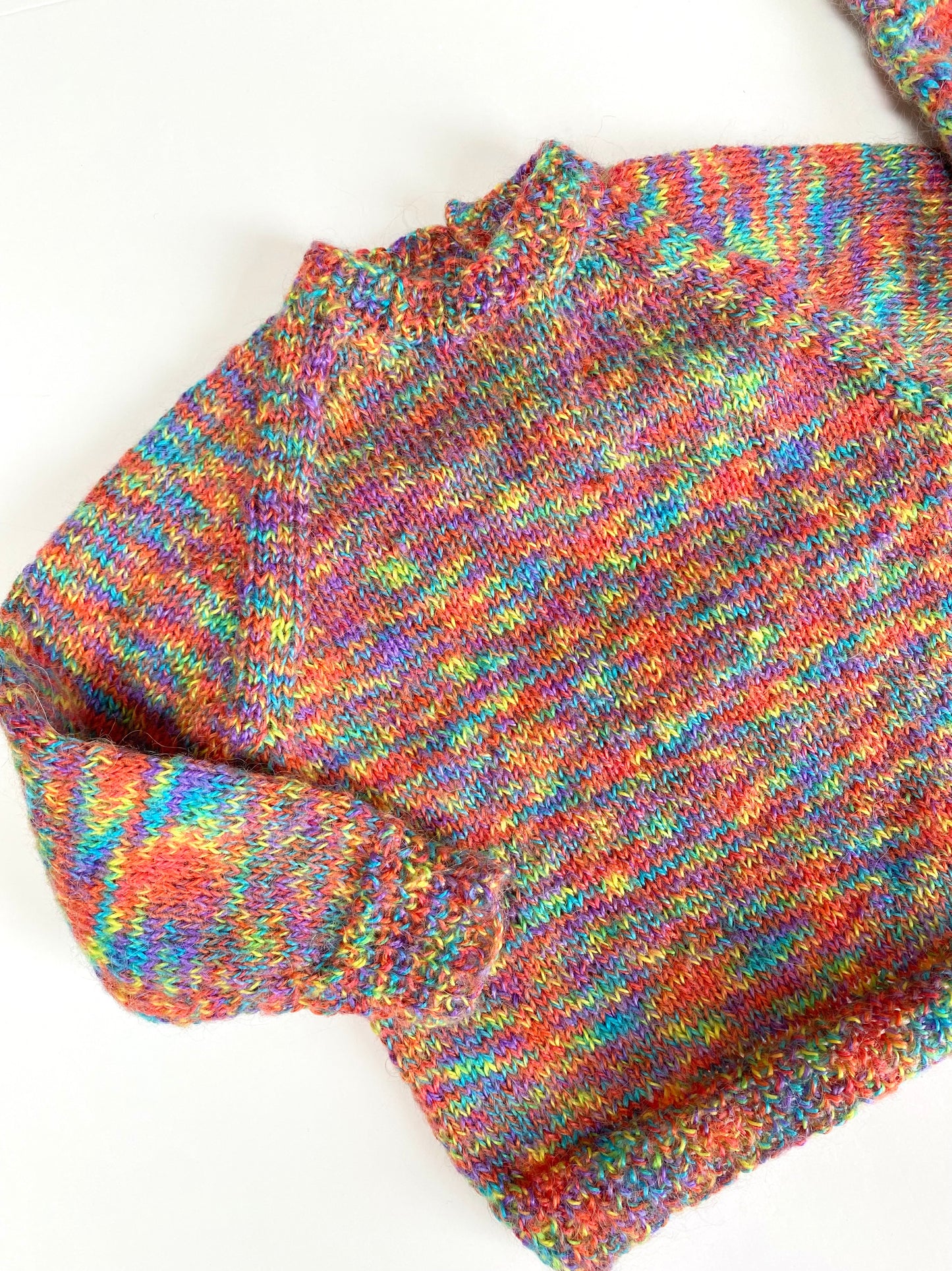 Multi space dye hand-knit Age 12m