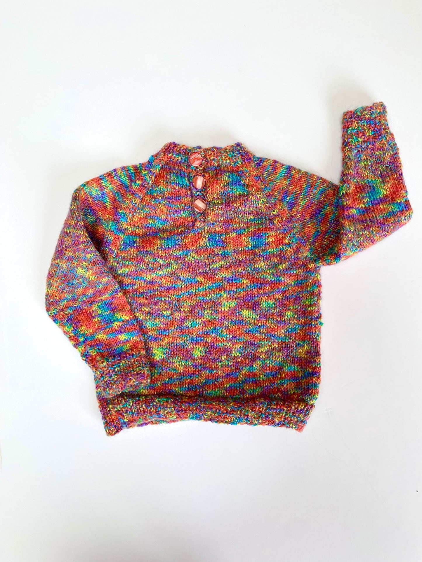 Multi space dye hand-knit Age 12m