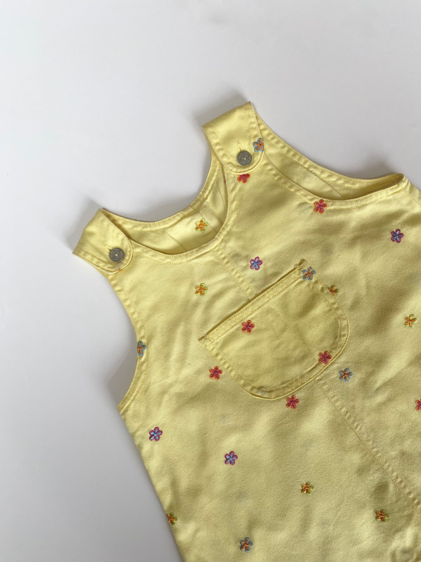 Yellow embroidered dress Age 6-9M