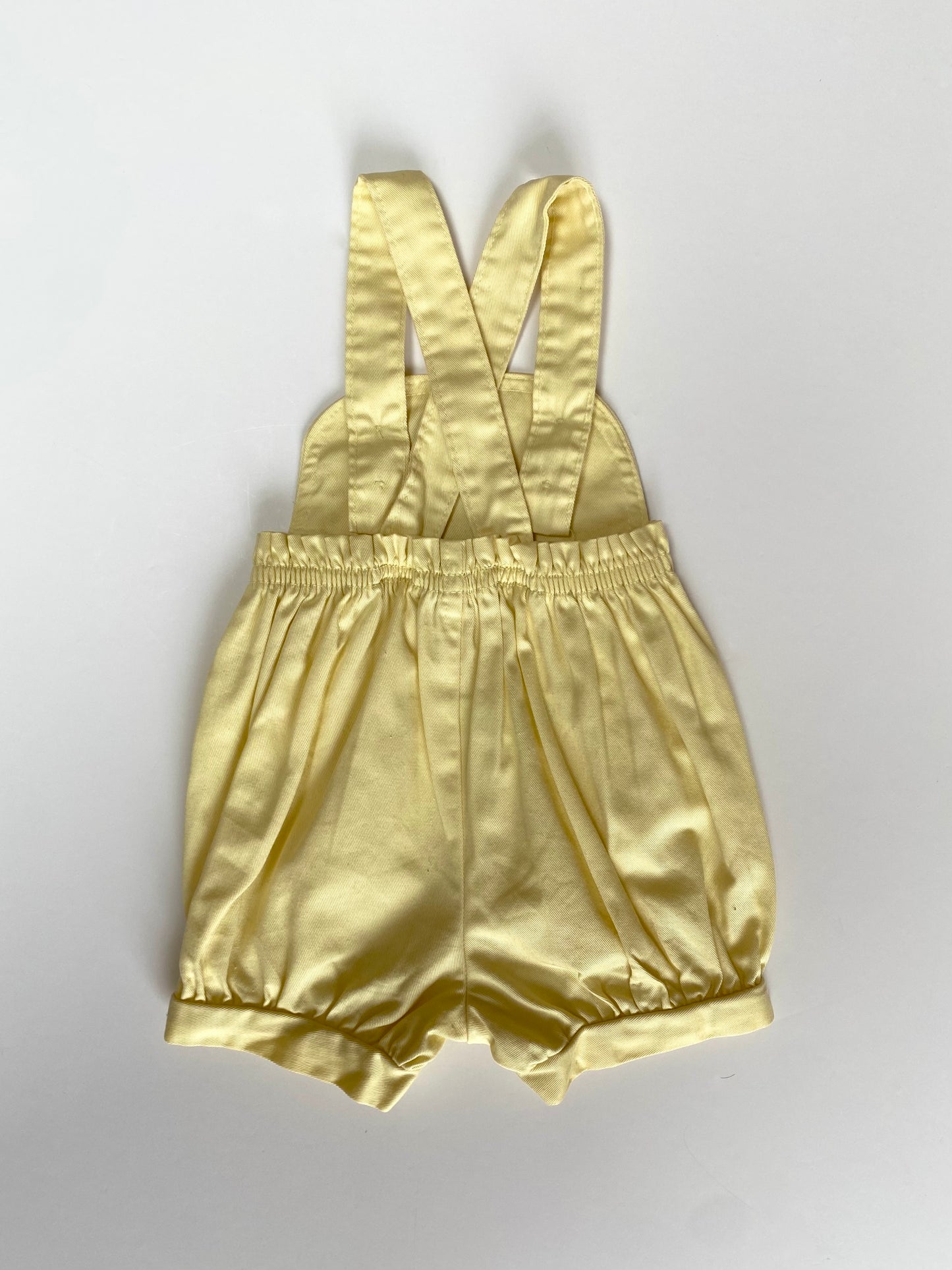 Vintage yellow shortalls Age 6-9M