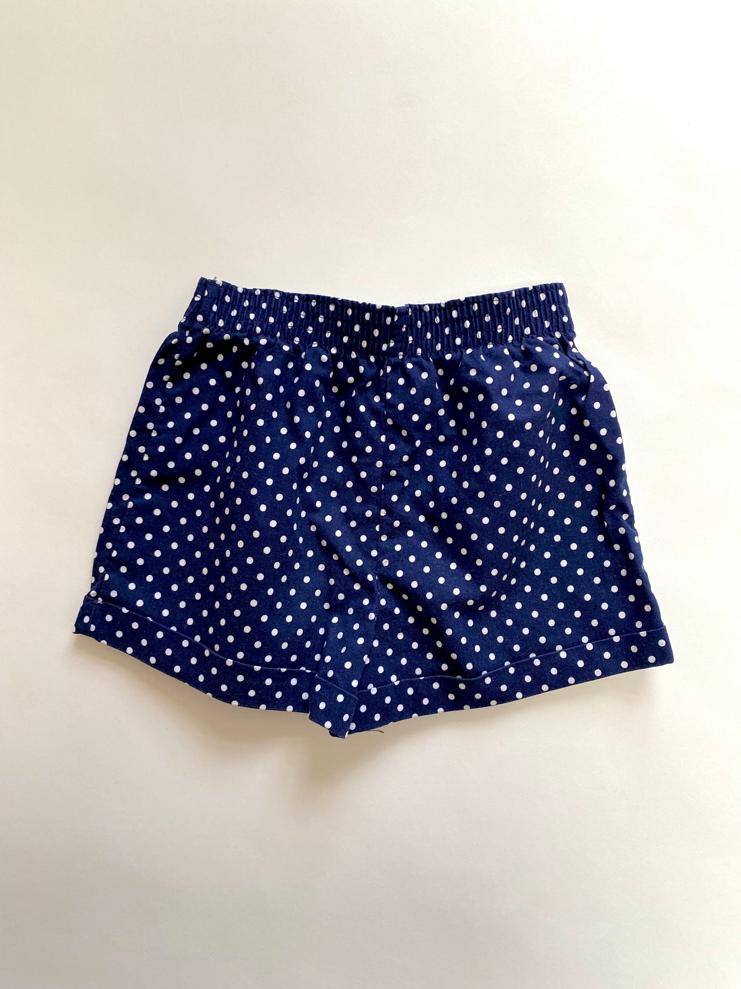 Vintage spotty navy shorts Age 18-24m