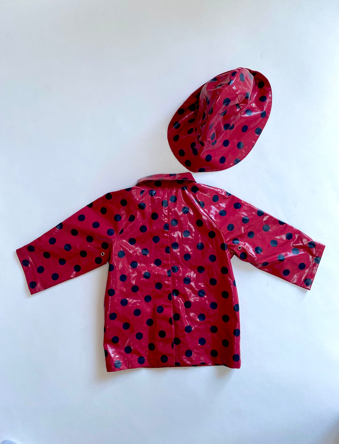 Vintage spotty coat and hat Age 12-18M