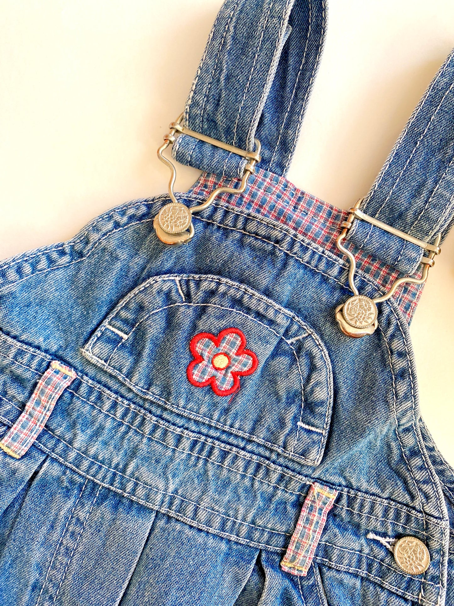 Vintage Denim Dungarees Age 3-6m
