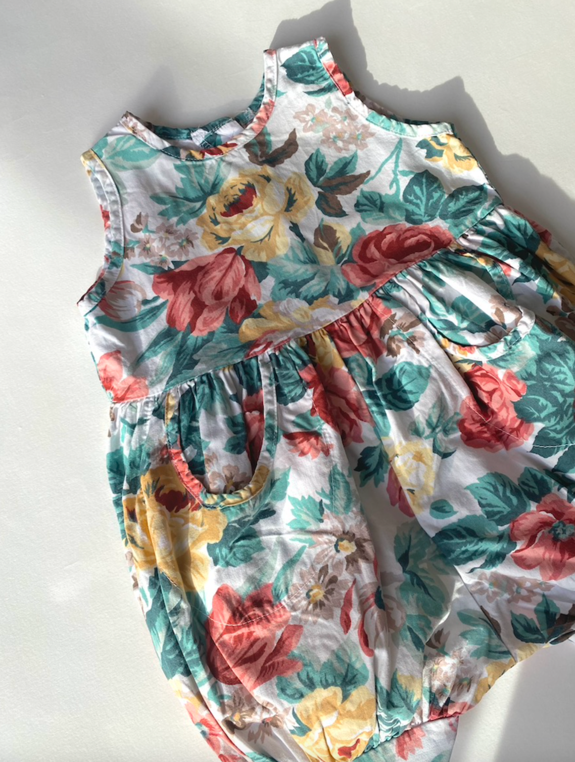 Vintage floral bubble romper age 3-6m