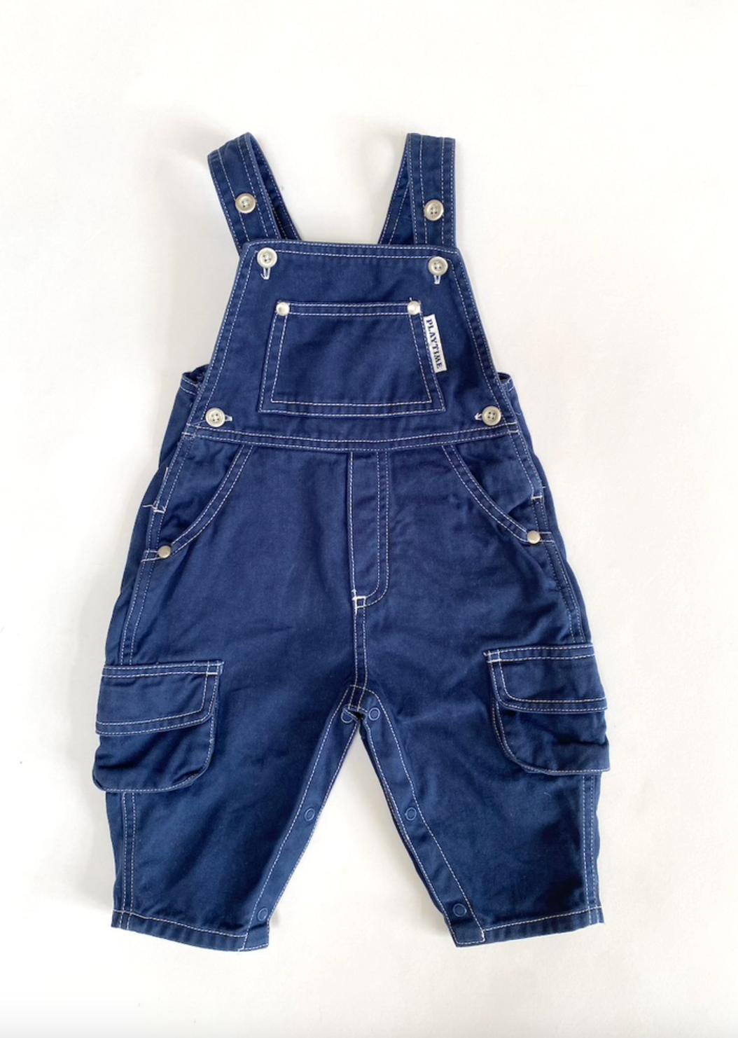 Y2k topstitch dungarees age 3-6m