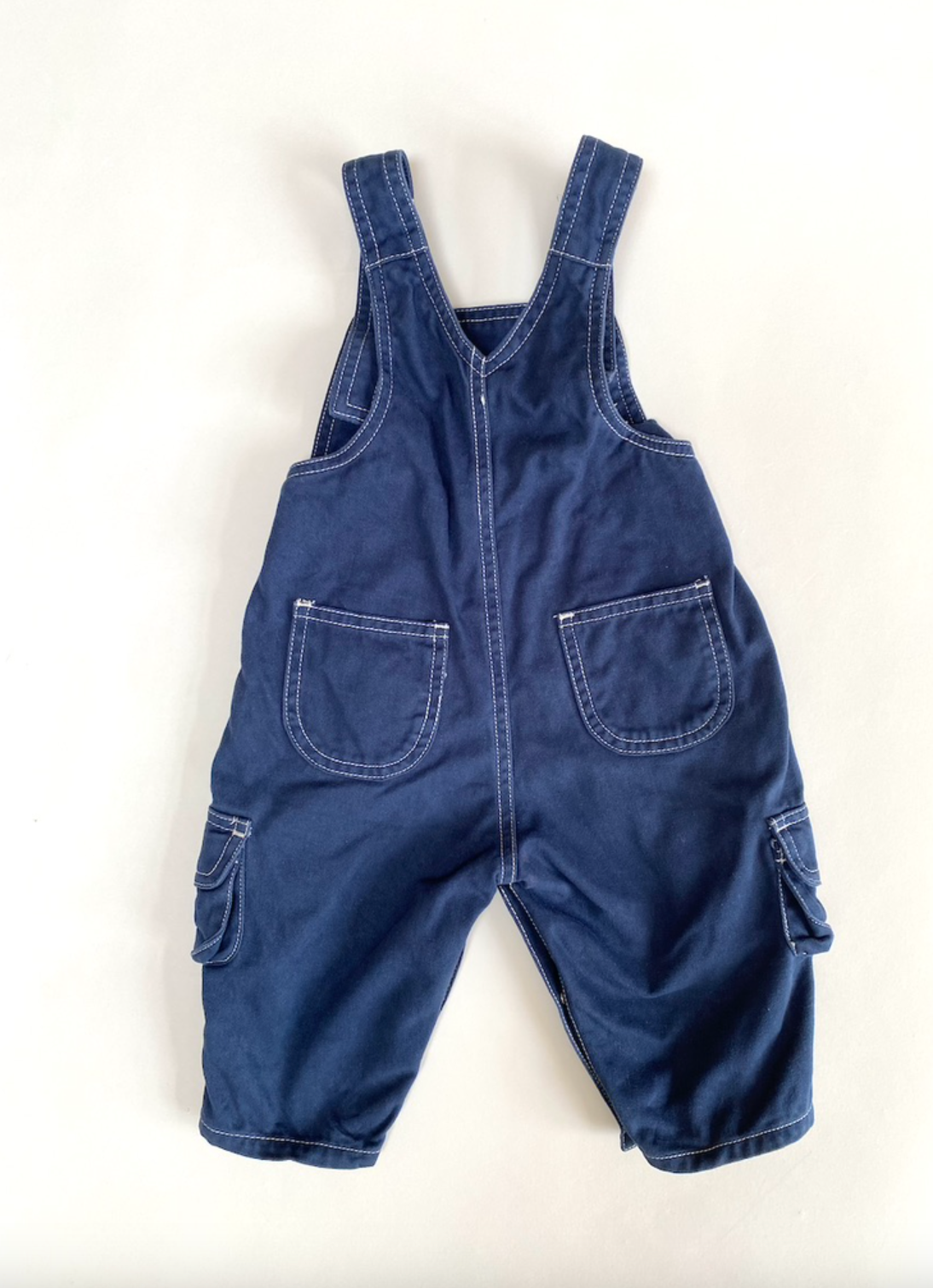 Y2k topstitch dungarees age 3-6m