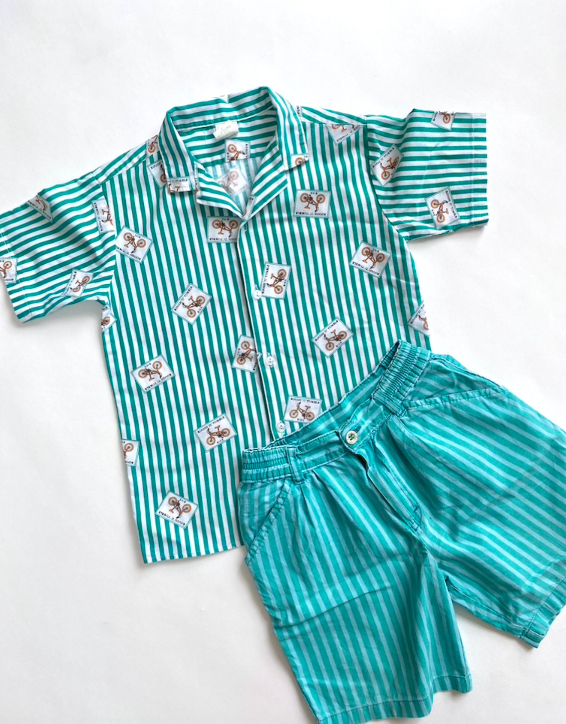 Vintage adams stripe shirt age 4-6Y