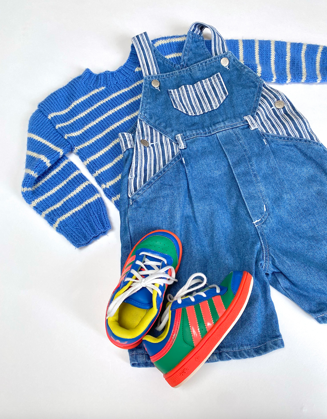 Stripe hand knitted jumper age 18-24m