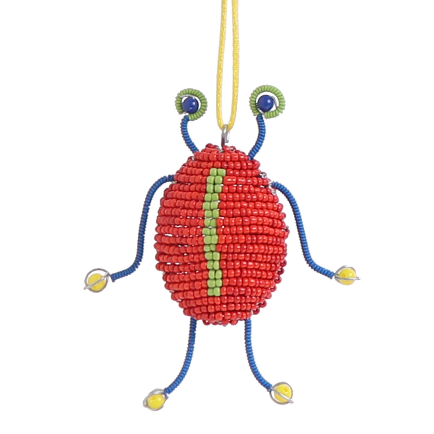 Red beaded beetle decoration