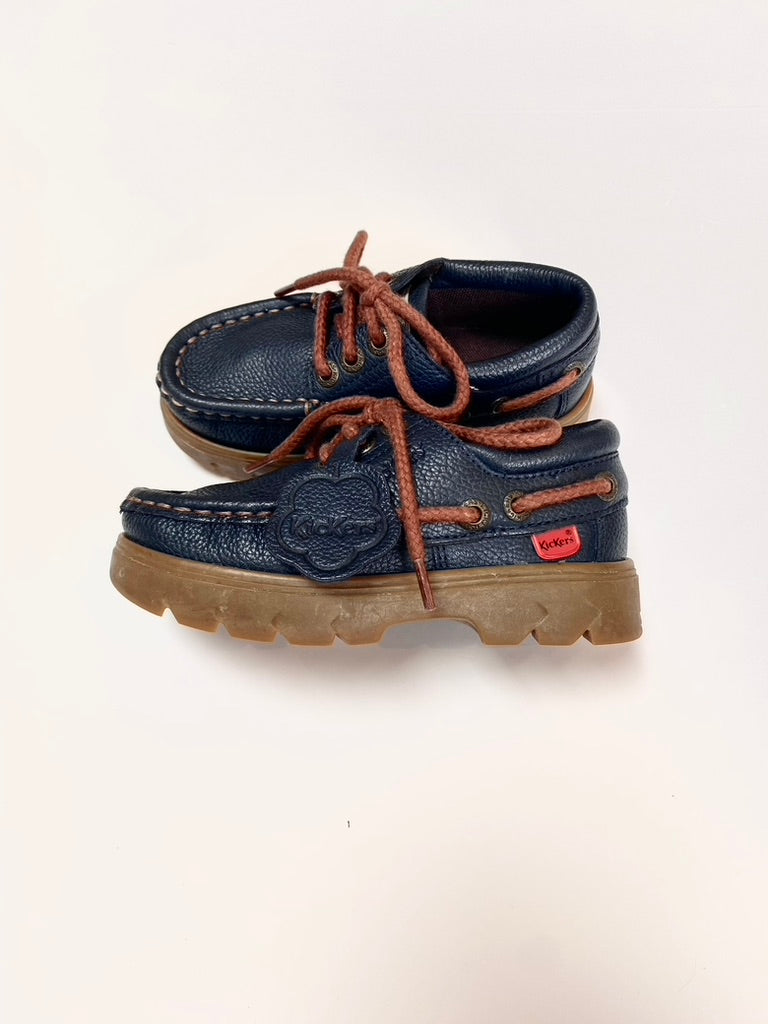 Kickers navy boat shoe Size 8