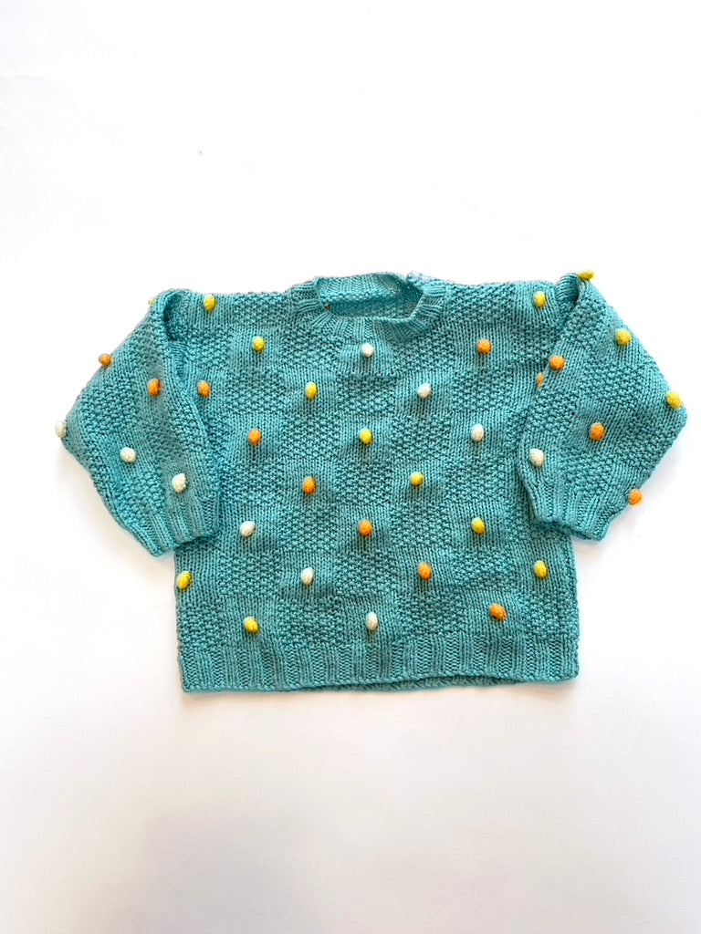 Hand knitted bobble jumper Age 18-24m