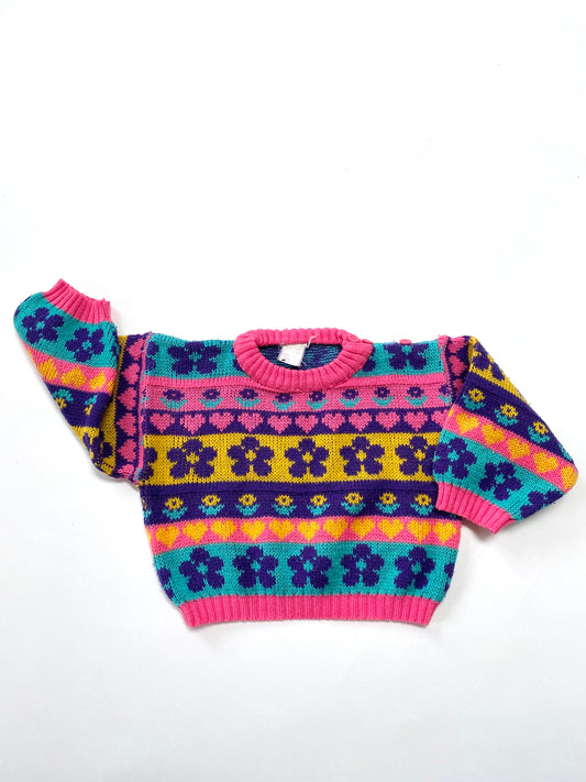Vintage flowery jumper size 12-18m