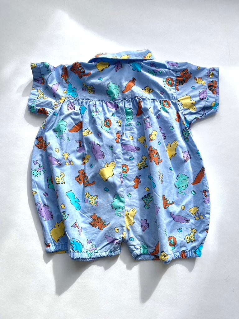 Vintage animal print balloon romper Age 3-6m