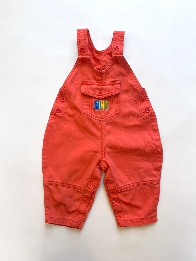 Vintage Adams orange dungarees Age 6-9m