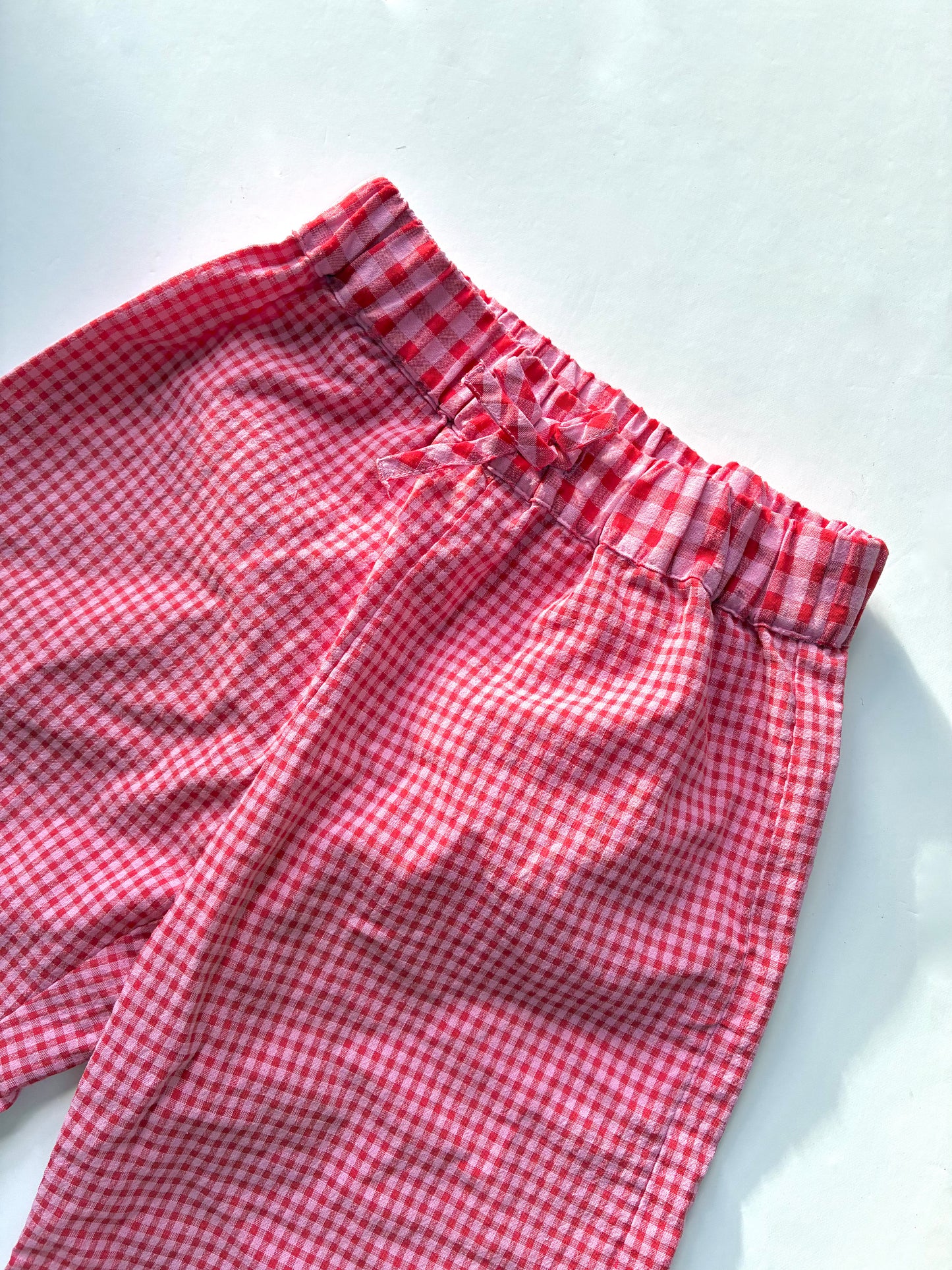 Zara pink gingham trousers Age 4