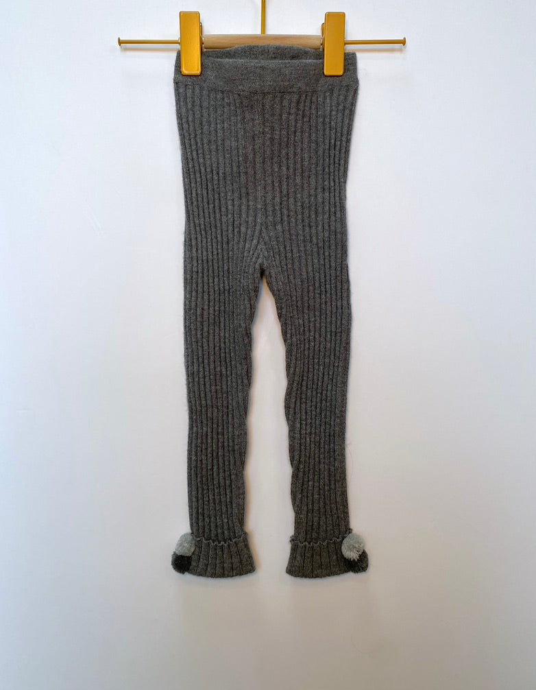 Knitted pompom leggings Age 18-24M