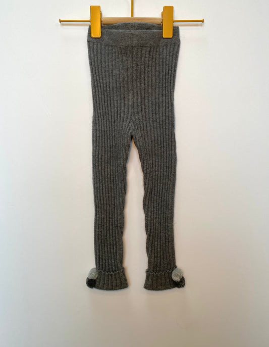 Knitted pompom leggings Age 18-24M