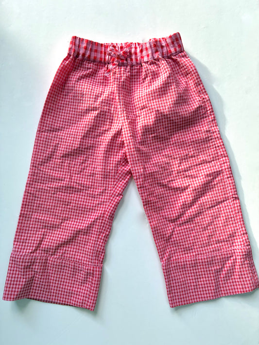 Zara pink gingham trousers Age 4