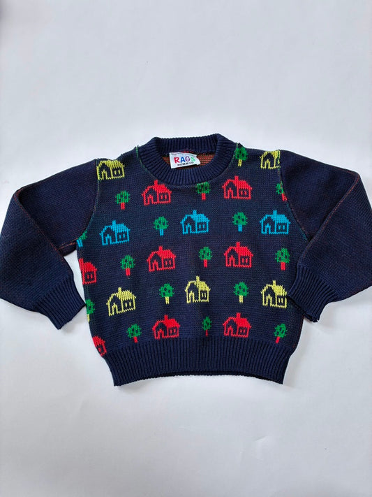 Navy house jumper Size 24-36m