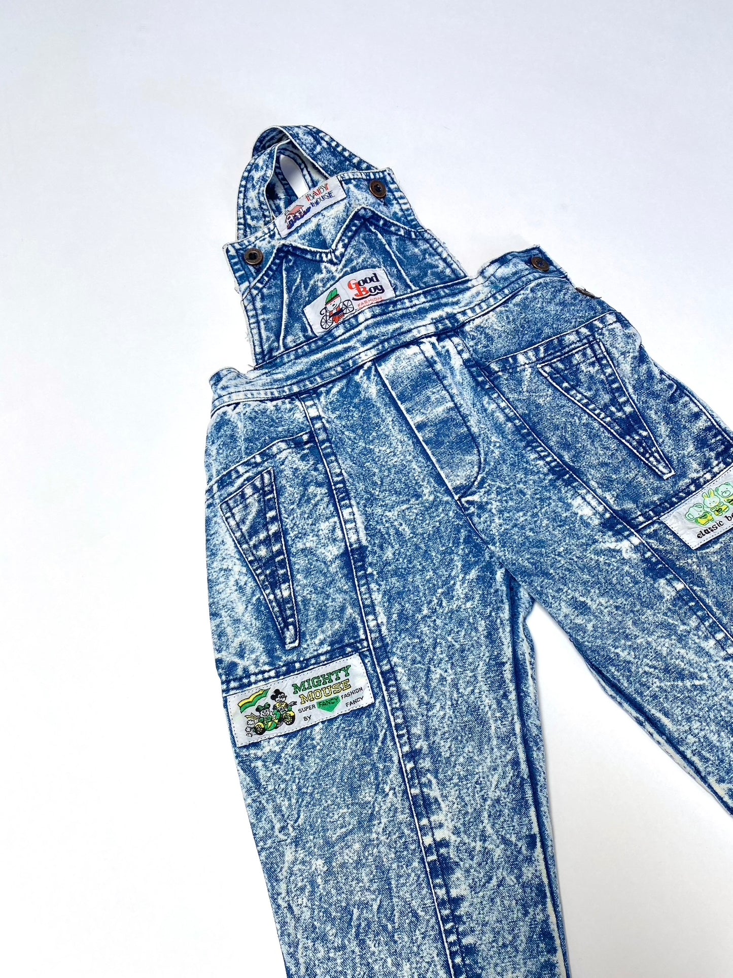 Vintage Chambo acid wash dungarees age 6-9m