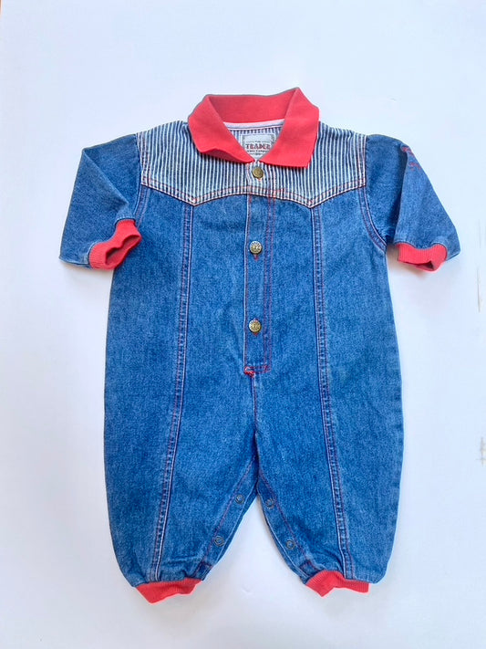 Vintage Trader denim romper age 3-6m
